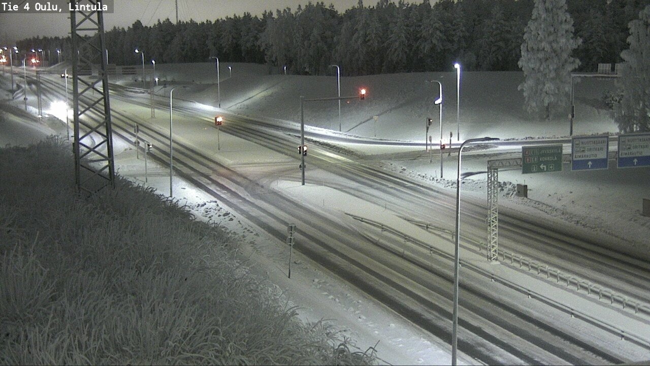 Weather Camera Image Road 4 Oulu, Lintula, Oulu, Pohjois-Pohjanmaa