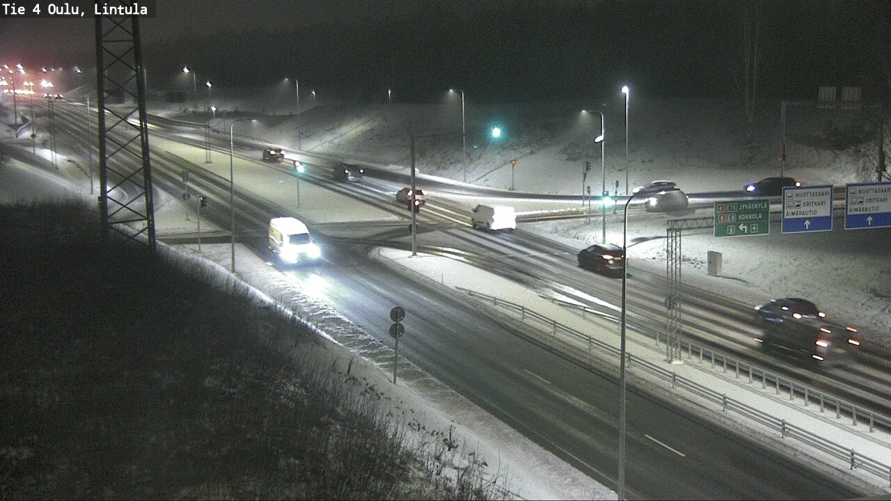 Weather Camera Image Väg 4 Uleåborg, Lintula, Oulu, Pohjois-Pohjanmaa