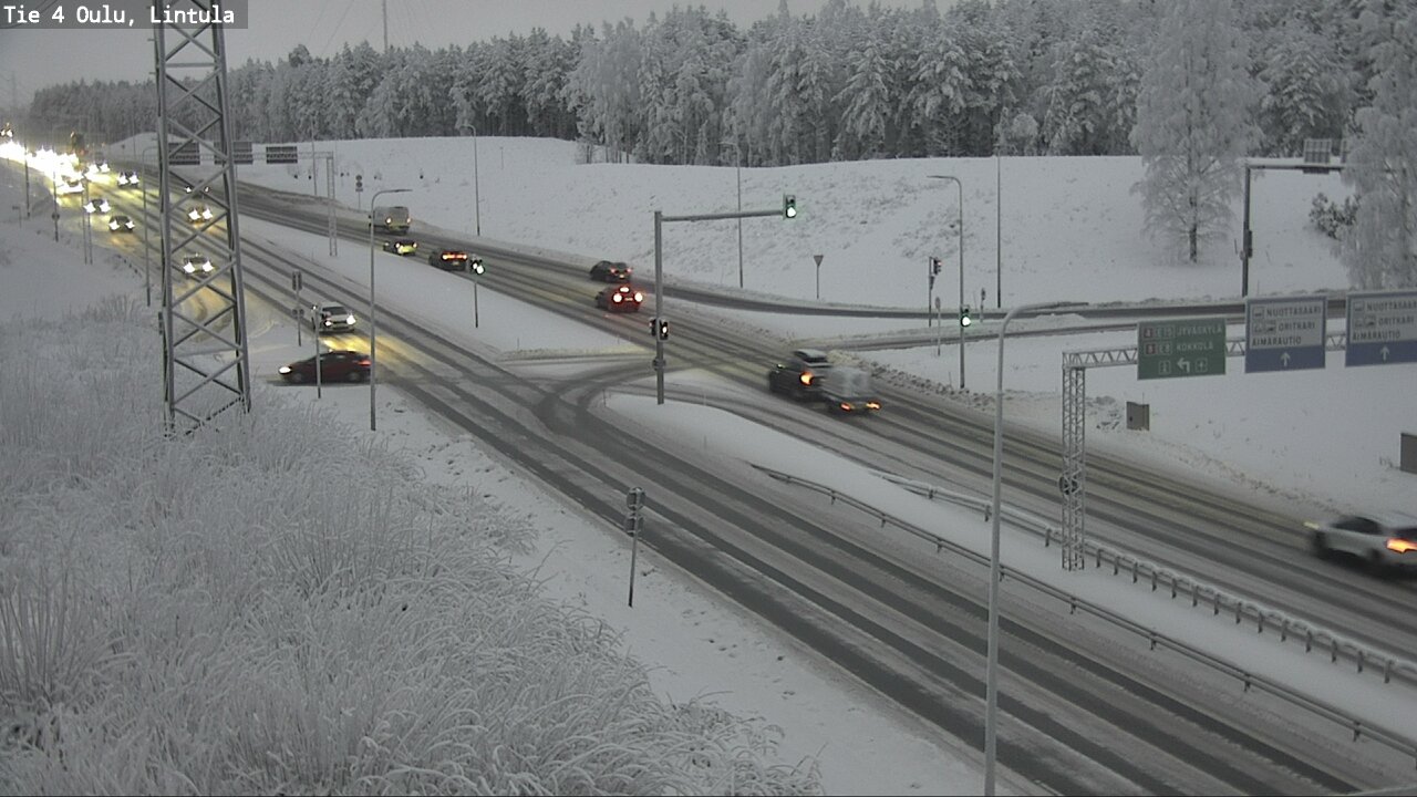 Weather Camera Image Väg 4 Uleåborg, Lintula, Oulu, Pohjois-Pohjanmaa