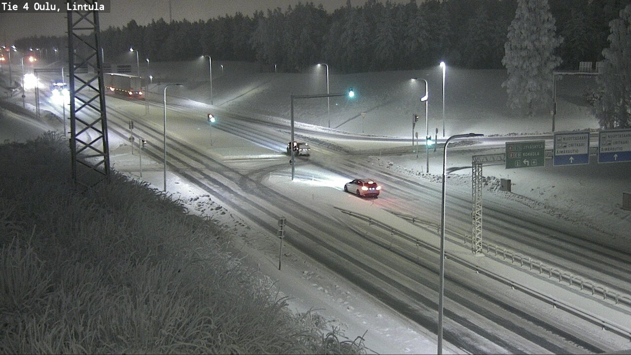Weather Camera Image Väg 4 Uleåborg, Lintula, Oulu, Pohjois-Pohjanmaa