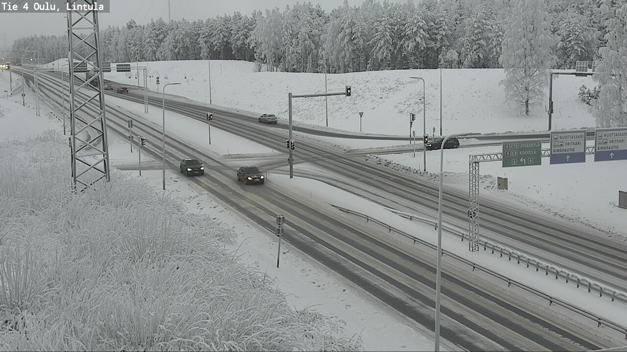Weather Camera Image Väg 4 Uleåborg, Lintula, Oulu, Pohjois-Pohjanmaa