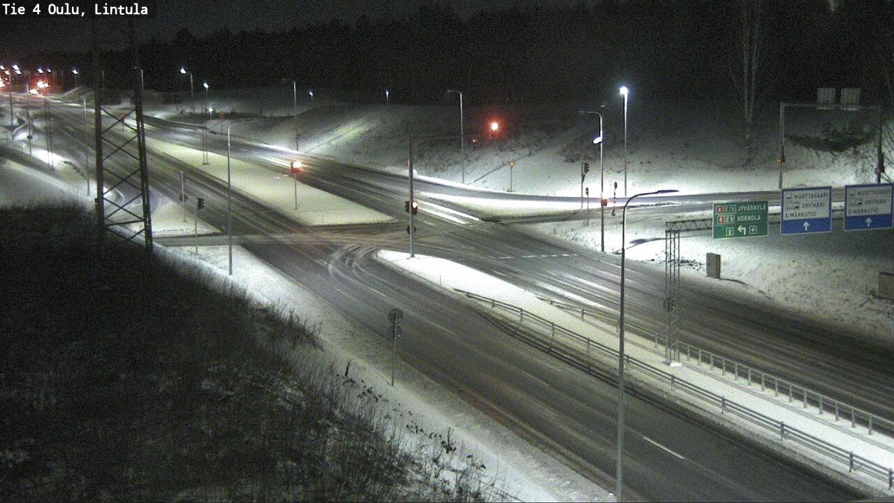 Weather Camera Image Väg 4 Uleåborg, Lintula, Oulu, Pohjois-Pohjanmaa