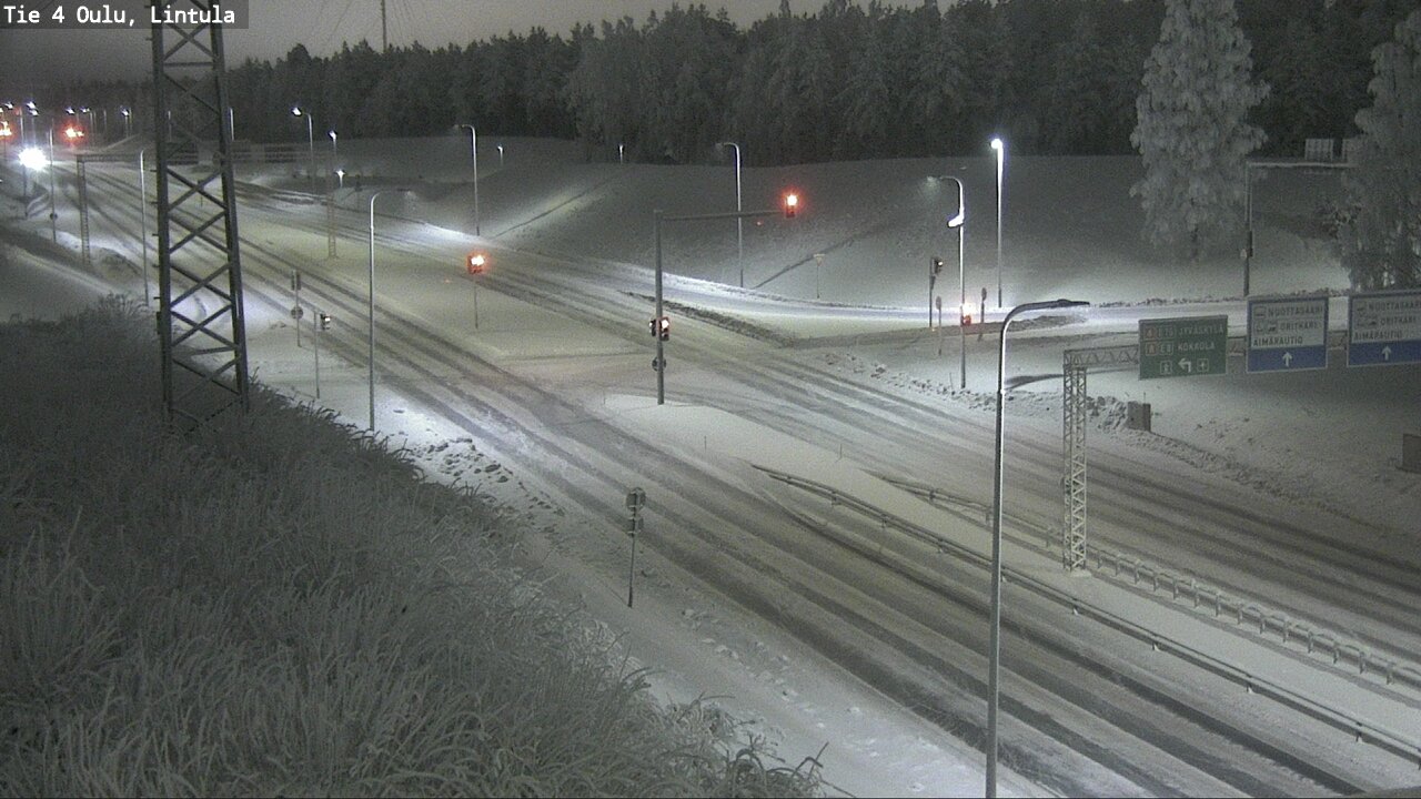Weather Camera Image Road 4 Oulu, Lintula, Oulu, Pohjois-Pohjanmaa