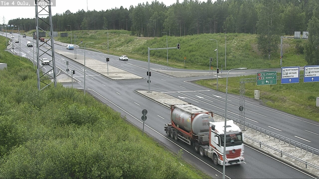 Weather Camera Image Väg 4 Uleåborg, Lintula, Oulu, Pohjois-Pohjanmaa