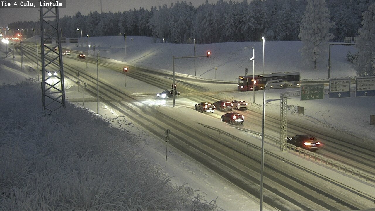 Weather Camera Image Väg 4 Uleåborg, Lintula, Oulu, Pohjois-Pohjanmaa