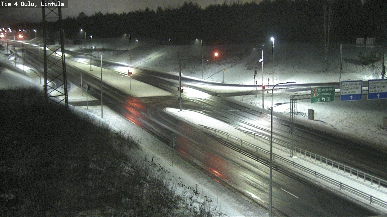 Weather Camera Image Väg 4 Uleåborg, Lintula, Oulu, Pohjois-Pohjanmaa