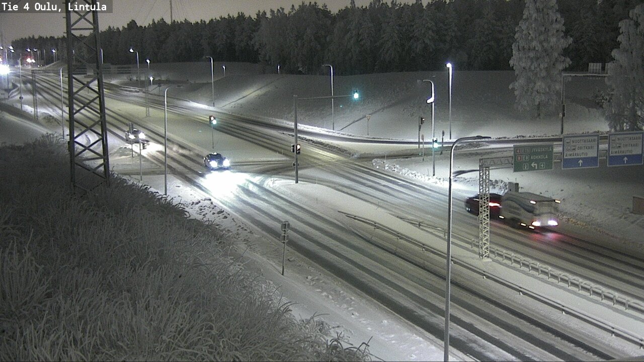 Weather Camera Image Väg 4 Uleåborg, Lintula, Oulu, Pohjois-Pohjanmaa