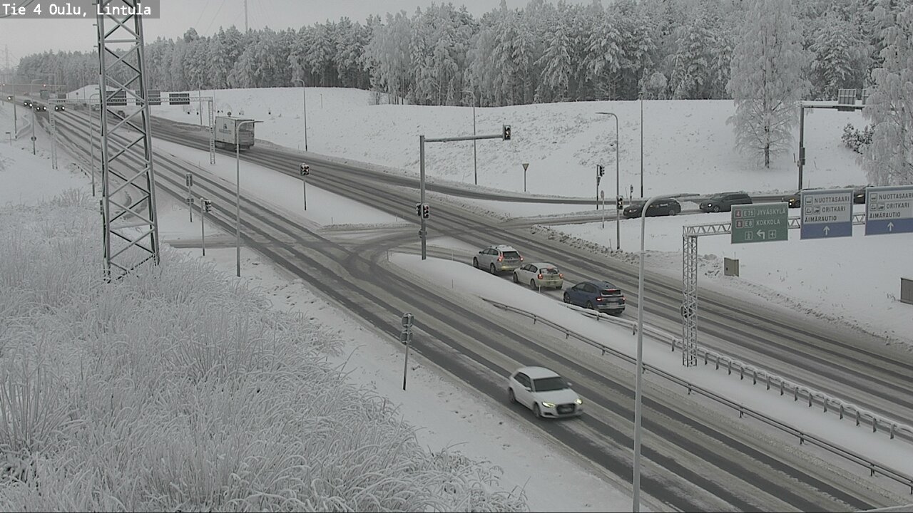 Weather Camera Image Väg 4 Uleåborg, Lintula, Oulu, Pohjois-Pohjanmaa