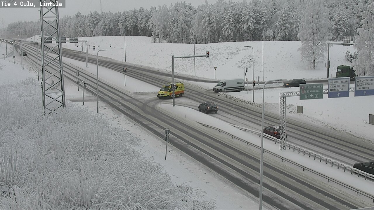 Weather Camera Image Väg 4 Uleåborg, Lintula, Oulu, Pohjois-Pohjanmaa