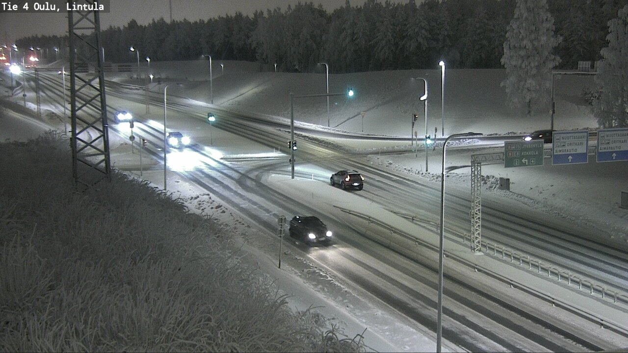 Weather Camera Image Väg 4 Uleåborg, Lintula, Oulu, Pohjois-Pohjanmaa