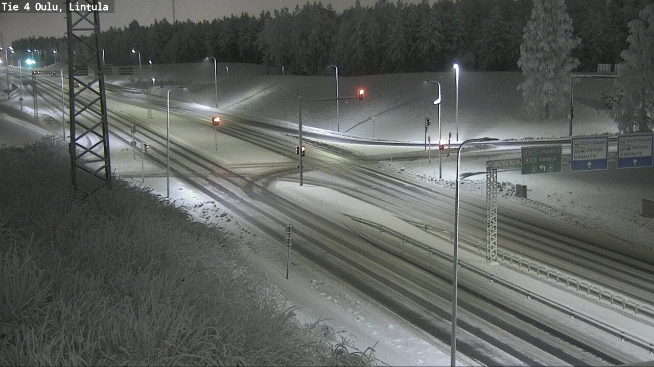 Weather Camera Image Väg 4 Uleåborg, Lintula, Oulu, Pohjois-Pohjanmaa