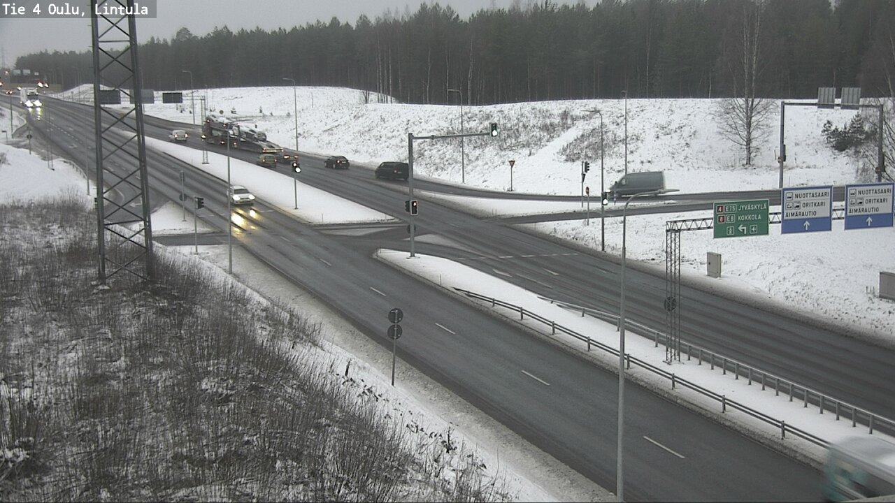 Weather Camera Image Väg 4 Uleåborg, Lintula, Oulu, Pohjois-Pohjanmaa