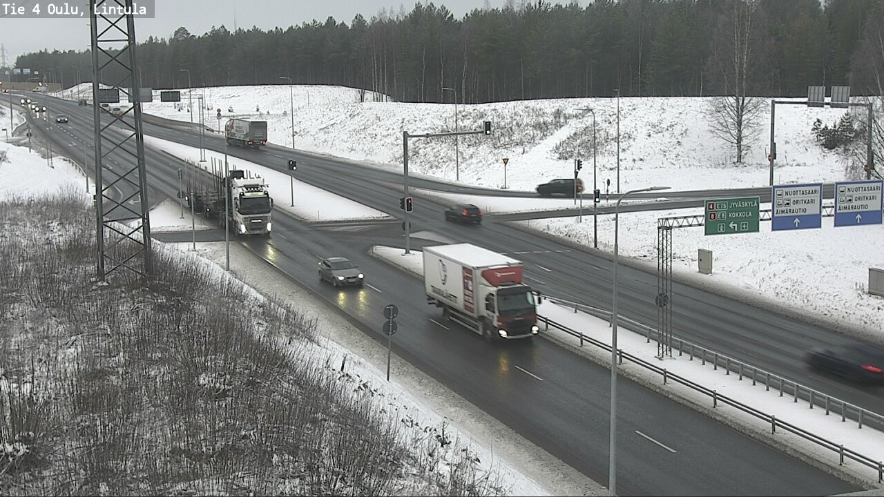 Weather Camera Image Väg 4 Uleåborg, Lintula, Oulu, Pohjois-Pohjanmaa