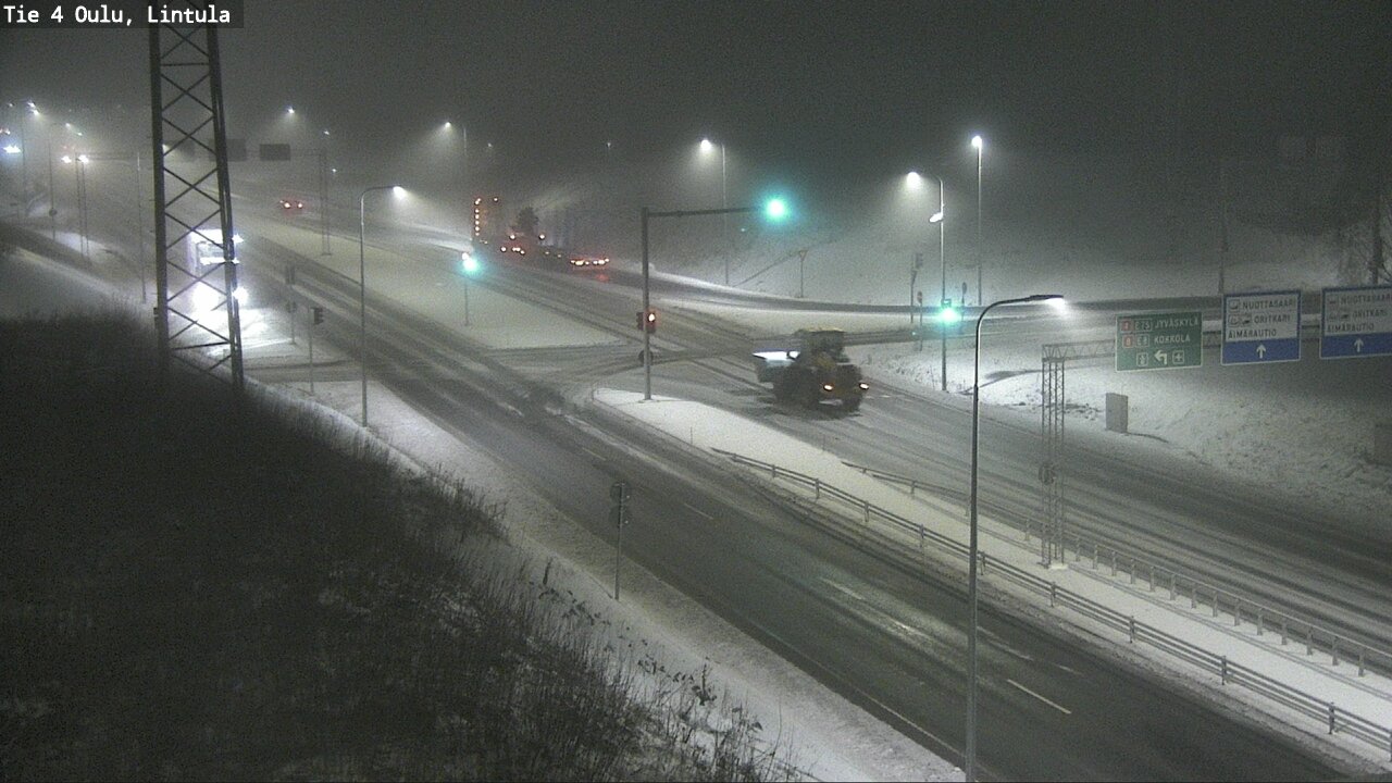 Weather Camera Image Väg 4 Uleåborg, Lintula, Oulu, Pohjois-Pohjanmaa