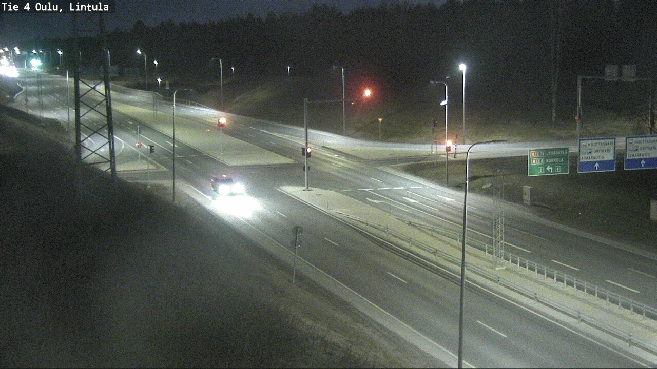 Weather Camera Image Väg 4 Uleåborg, Lintula, Oulu, Pohjois-Pohjanmaa
