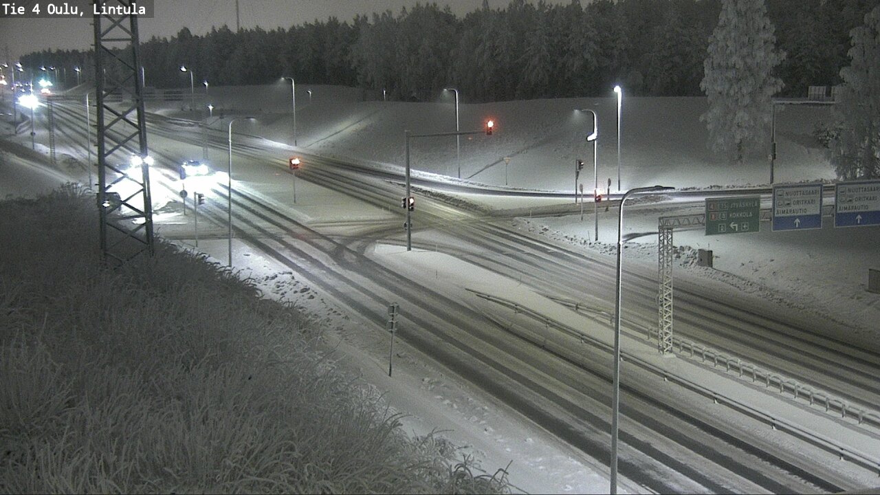 Weather Camera Image Väg 4 Uleåborg, Lintula, Oulu, Pohjois-Pohjanmaa