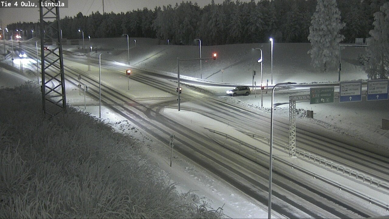 Weather Camera Image Väg 4 Uleåborg, Lintula, Oulu, Pohjois-Pohjanmaa
