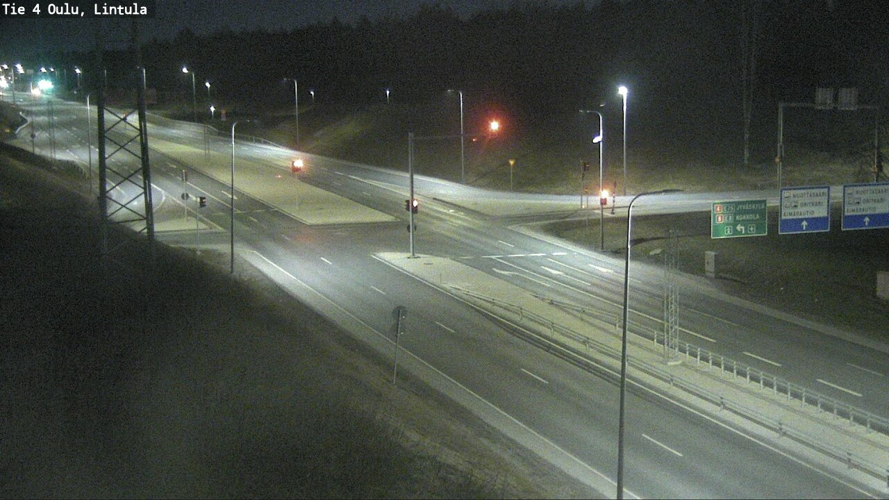 Weather Camera Image Väg 4 Uleåborg, Lintula, Oulu, Pohjois-Pohjanmaa