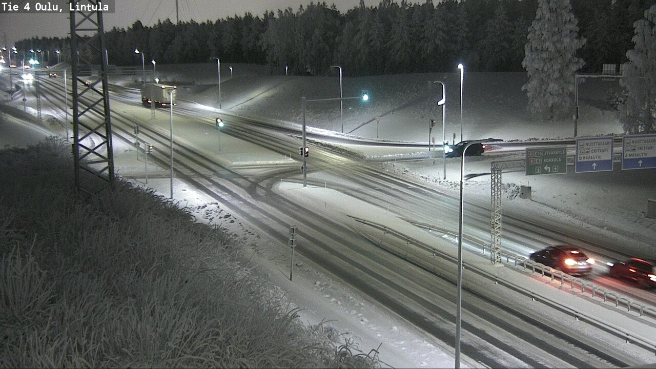 Weather Camera Image Väg 4 Uleåborg, Lintula, Oulu, Pohjois-Pohjanmaa