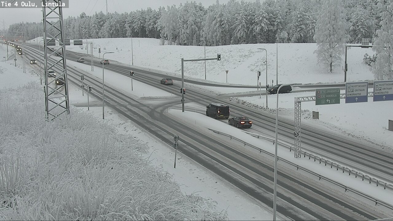 Weather Camera Image Väg 4 Uleåborg, Lintula, Oulu, Pohjois-Pohjanmaa