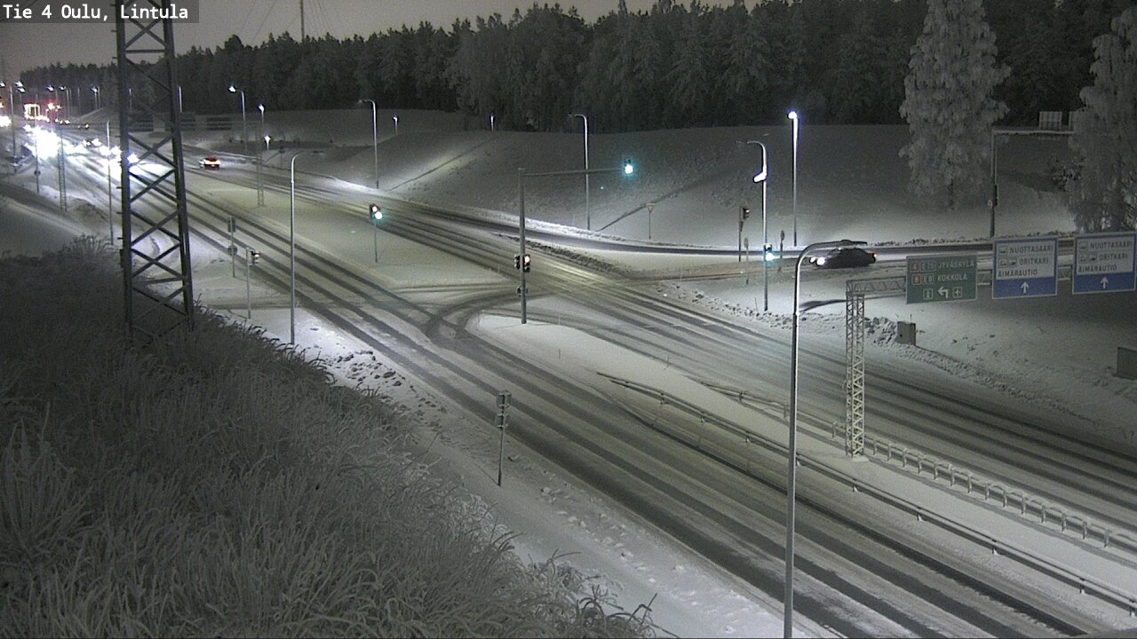 Weather Camera Image Väg 4 Uleåborg, Lintula, Oulu, Pohjois-Pohjanmaa