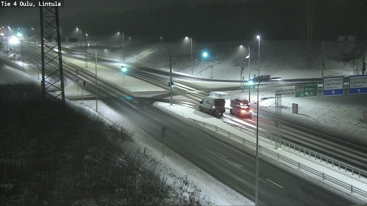 Weather Camera Image Väg 4 Uleåborg, Lintula, Oulu, Pohjois-Pohjanmaa