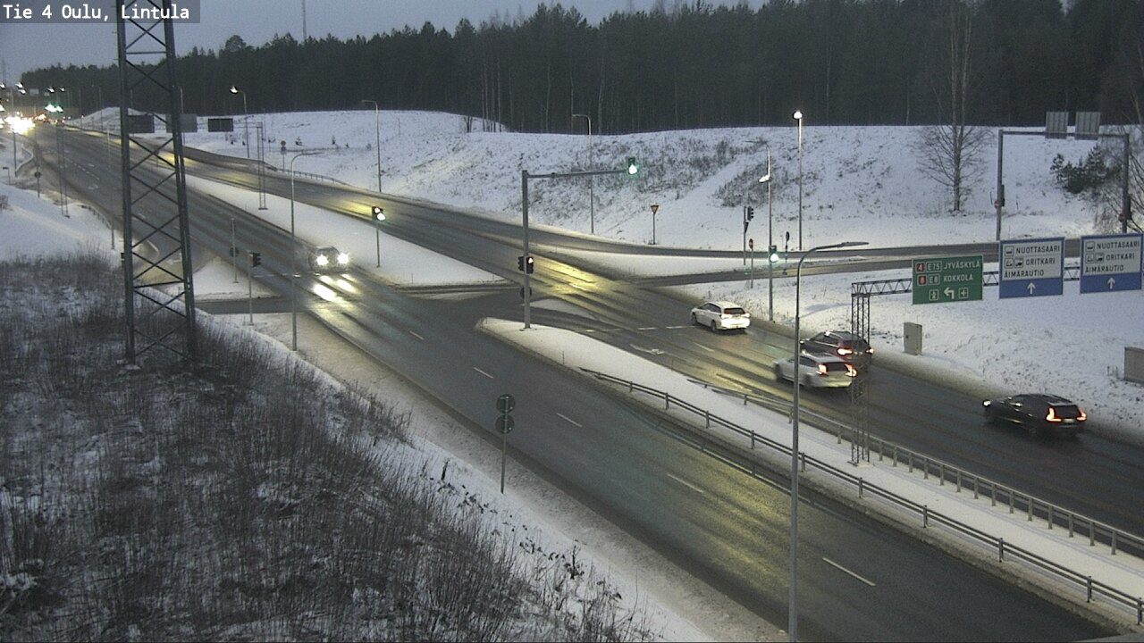 Weather Camera Image Väg 4 Uleåborg, Lintula, Oulu, Pohjois-Pohjanmaa