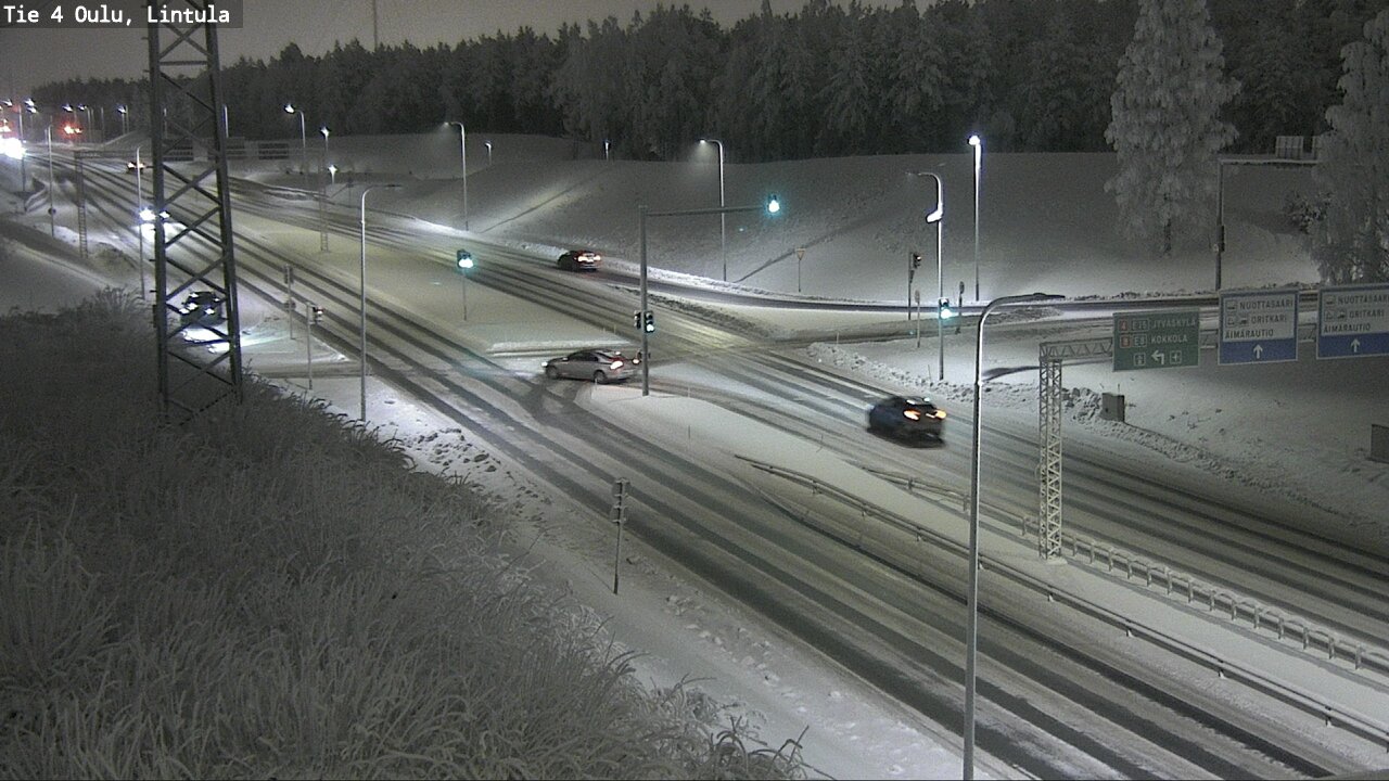Weather Camera Image Väg 4 Uleåborg, Lintula, Oulu, Pohjois-Pohjanmaa