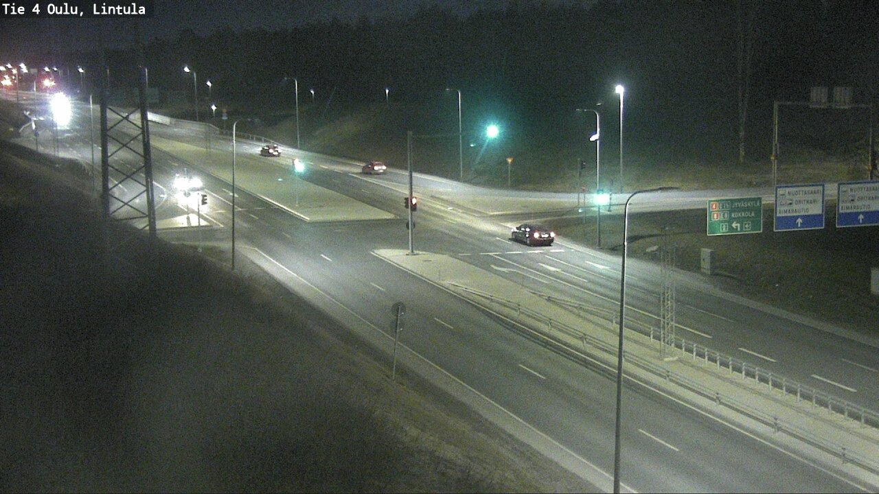 Weather Camera Image Väg 4 Uleåborg, Lintula, Oulu, Pohjois-Pohjanmaa
