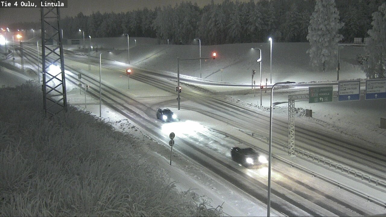 Weather Camera Image Väg 4 Uleåborg, Lintula, Oulu, Pohjois-Pohjanmaa