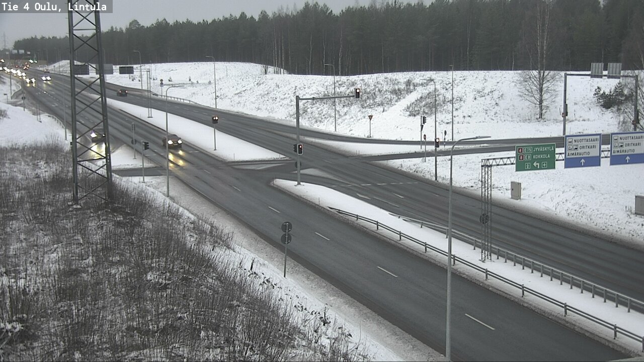 Weather Camera Image Väg 4 Uleåborg, Lintula, Oulu, Pohjois-Pohjanmaa