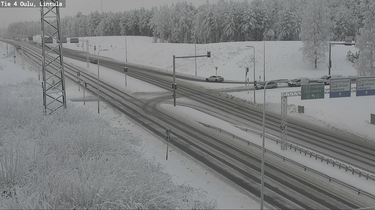 Weather Camera Image Väg 4 Uleåborg, Lintula, Oulu, Pohjois-Pohjanmaa