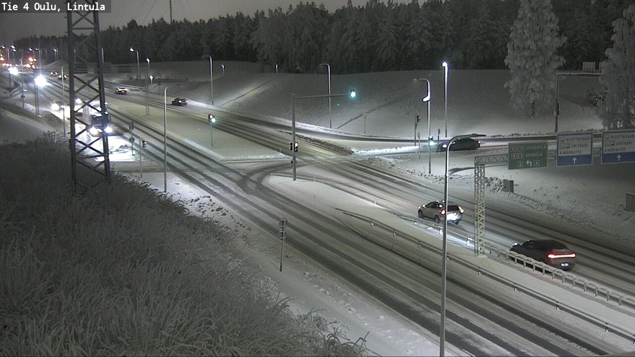 Weather Camera Image Väg 4 Uleåborg, Lintula, Oulu, Pohjois-Pohjanmaa