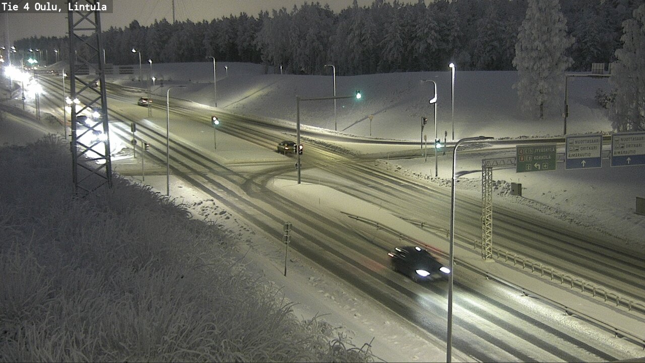 Weather Camera Image Väg 4 Uleåborg, Lintula, Oulu, Pohjois-Pohjanmaa