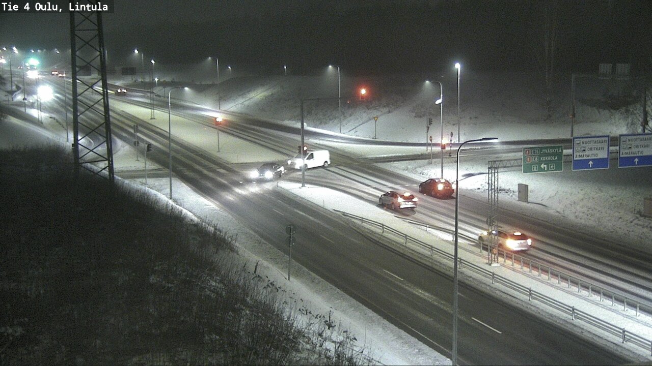 Weather Camera Image Väg 4 Uleåborg, Lintula, Oulu, Pohjois-Pohjanmaa