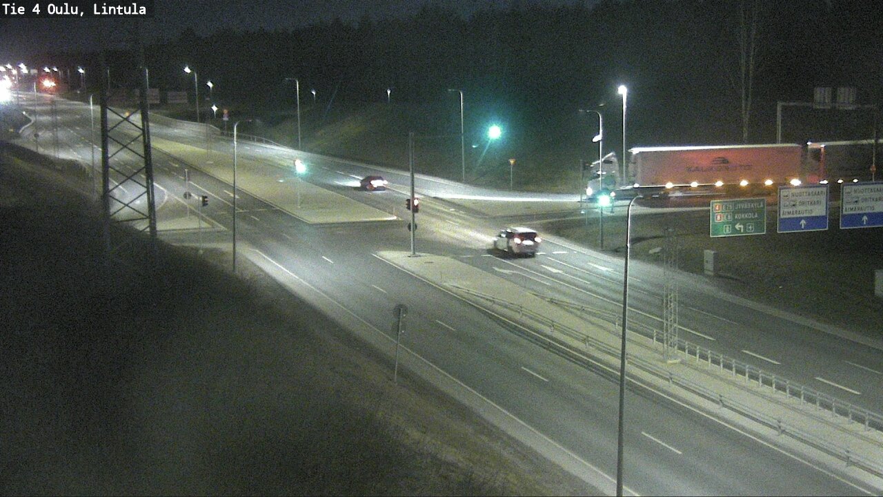 Weather Camera Image Väg 4 Uleåborg, Lintula, Oulu, Pohjois-Pohjanmaa