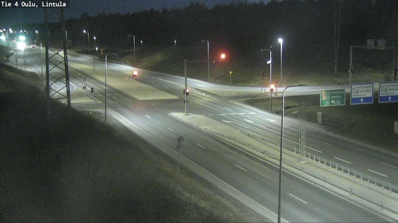 Weather Camera Image Väg 4 Uleåborg, Lintula, Oulu, Pohjois-Pohjanmaa