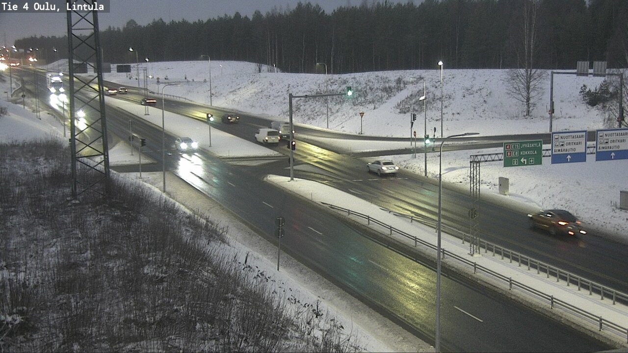Weather Camera Image Väg 4 Uleåborg, Lintula, Oulu, Pohjois-Pohjanmaa