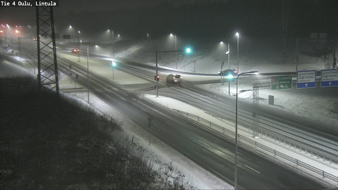 Weather Camera Image Väg 4 Uleåborg, Lintula, Oulu, Pohjois-Pohjanmaa