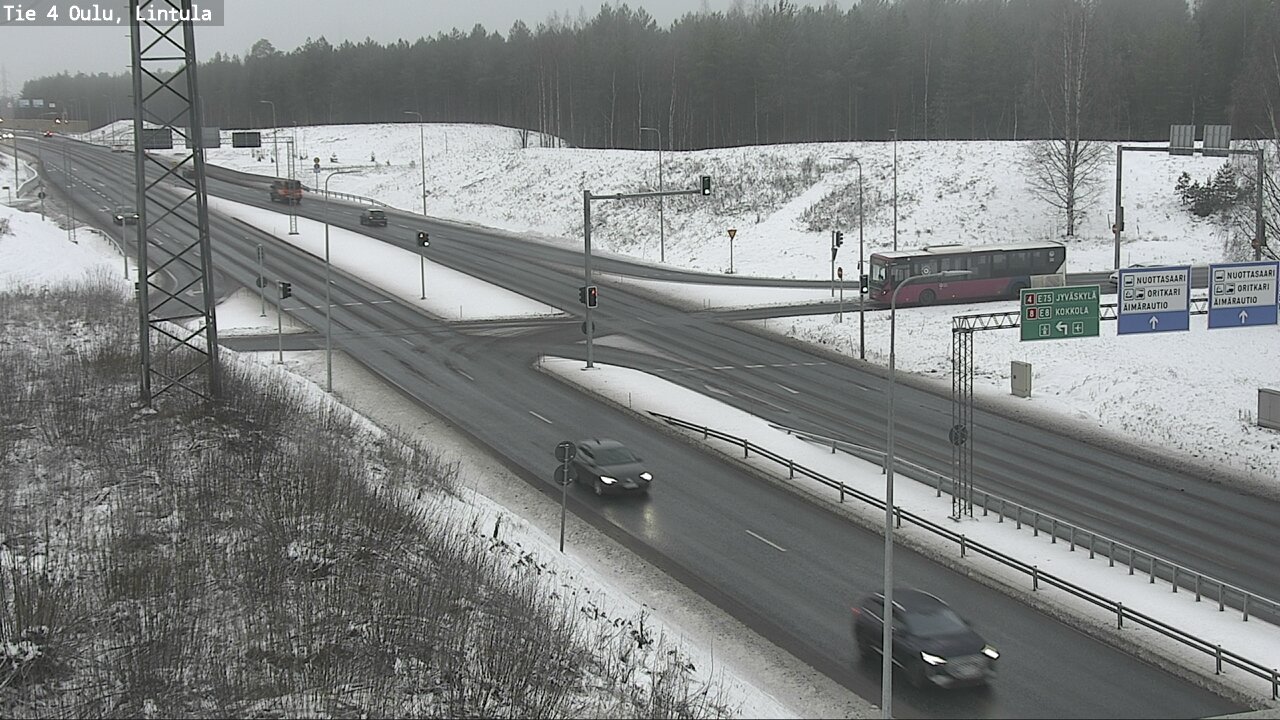 Weather Camera Image Väg 4 Uleåborg, Lintula, Oulu, Pohjois-Pohjanmaa