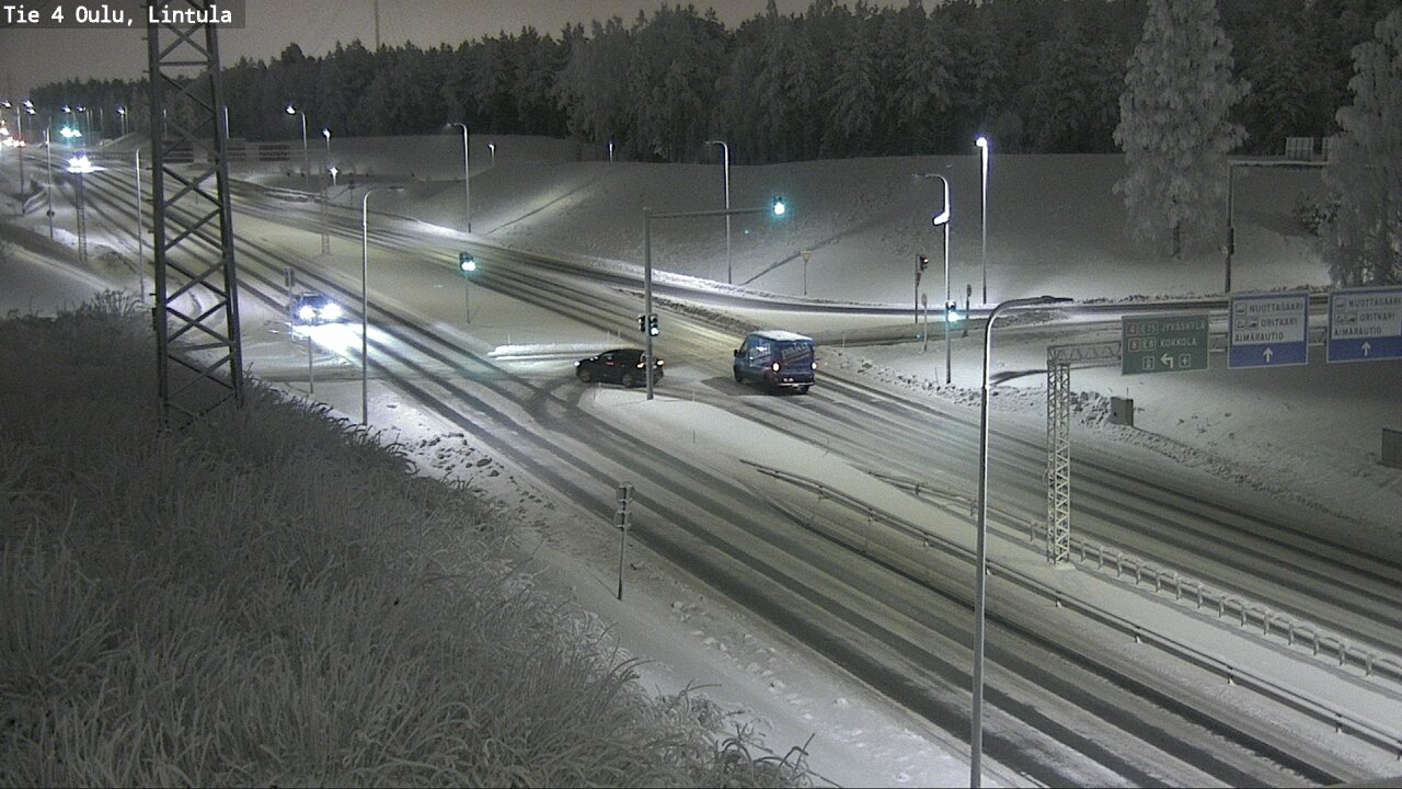 Weather Camera Image Väg 4 Uleåborg, Lintula, Oulu, Pohjois-Pohjanmaa