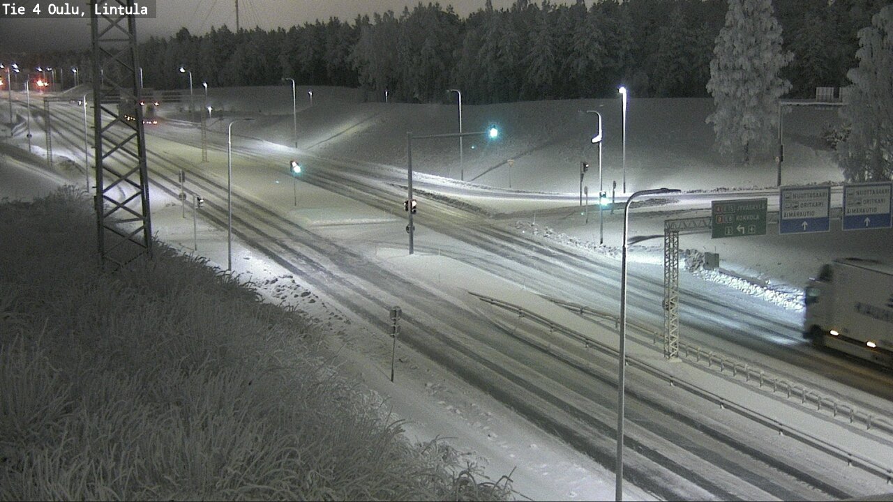 Weather Camera Image Road 4 Oulu, Lintula, Oulu, Pohjois-Pohjanmaa