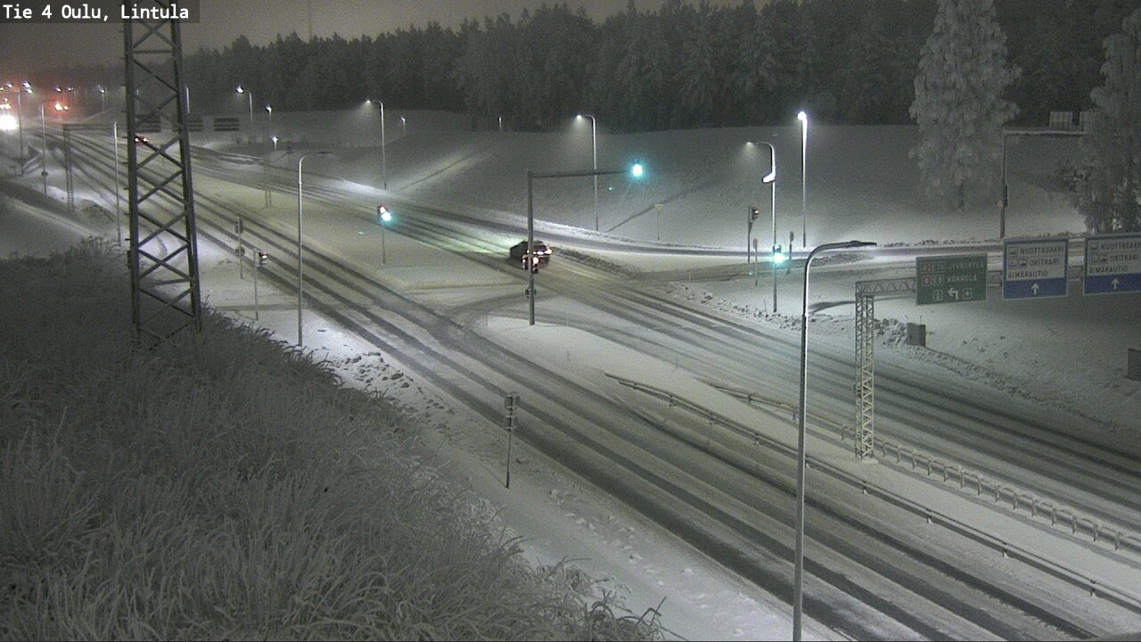 Weather Camera Image Väg 4 Uleåborg, Lintula, Oulu, Pohjois-Pohjanmaa
