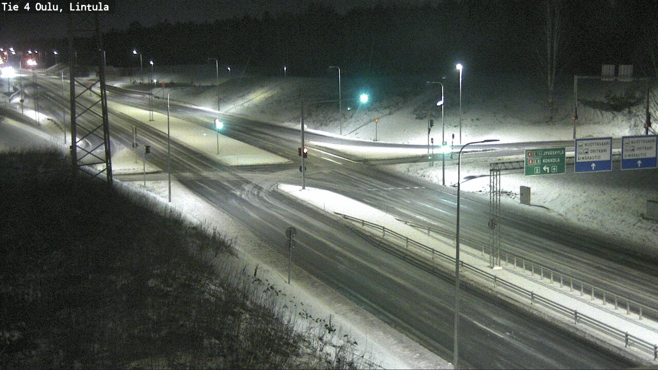 Weather Camera Image Väg 4 Uleåborg, Lintula, Oulu, Pohjois-Pohjanmaa