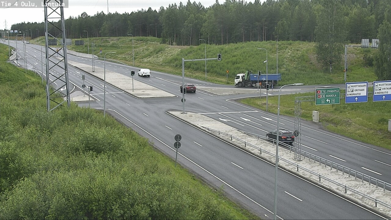 Weather Camera Image Väg 4 Uleåborg, Lintula, Oulu, Pohjois-Pohjanmaa