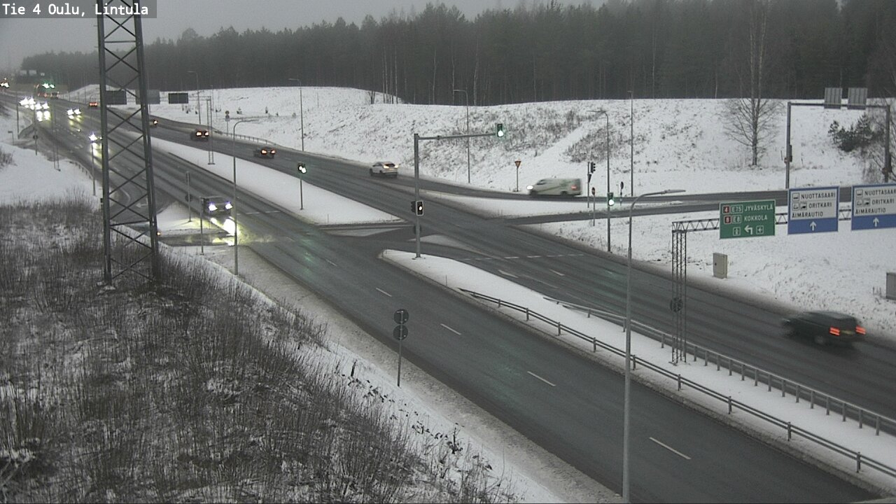 Weather Camera Image Väg 4 Uleåborg, Lintula, Oulu, Pohjois-Pohjanmaa