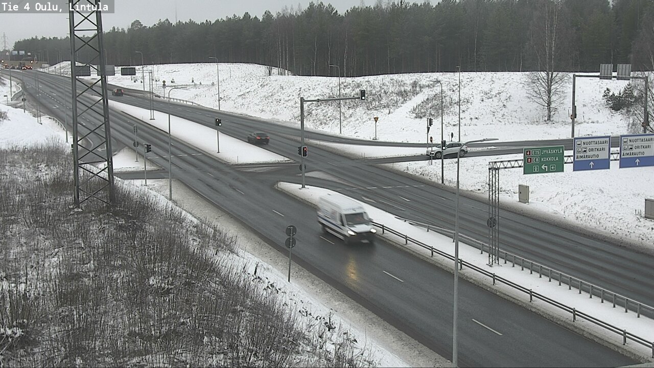 Weather Camera Image Väg 4 Uleåborg, Lintula, Oulu, Pohjois-Pohjanmaa