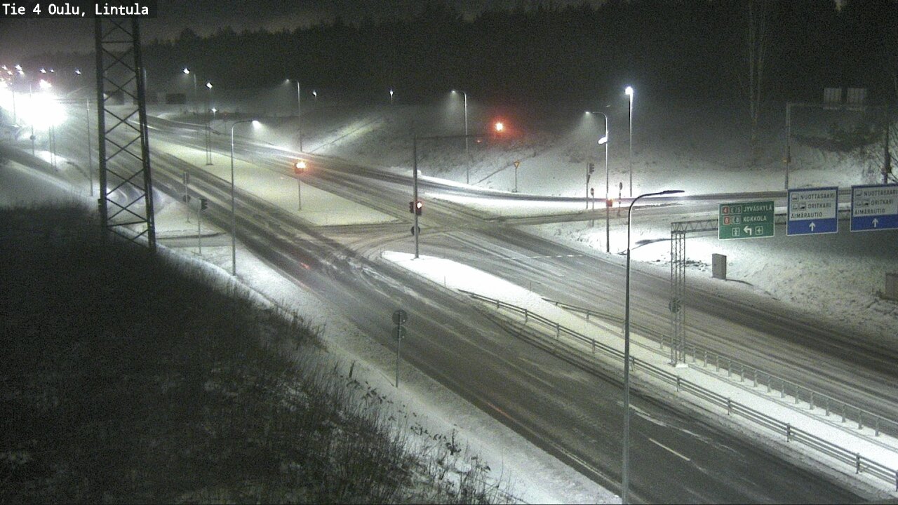 Weather Camera Image Väg 4 Uleåborg, Lintula, Oulu, Pohjois-Pohjanmaa