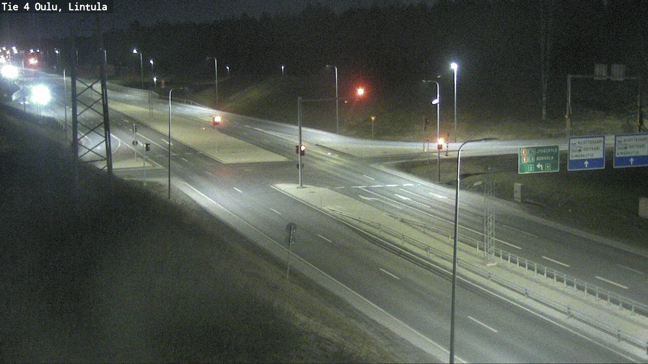 Weather Camera Image Väg 4 Uleåborg, Lintula, Oulu, Pohjois-Pohjanmaa