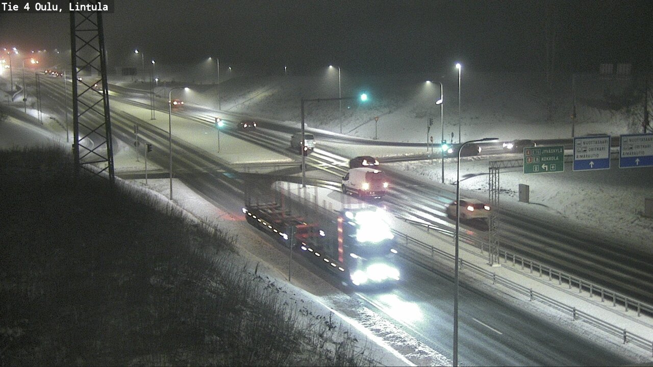 Weather Camera Image Väg 4 Uleåborg, Lintula, Oulu, Pohjois-Pohjanmaa